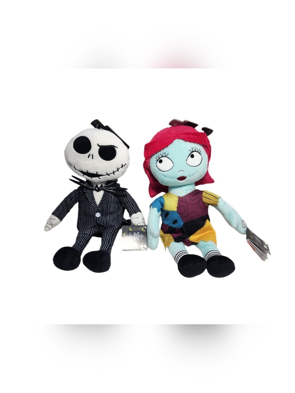 Disney Nightmare Before Christmas Jack and Sally Light-Up Plush Toy Set - NWT